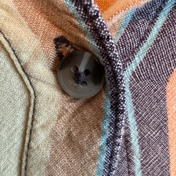 Kavu Shirt Womens X-Small Multicolor Striped Top Long Sleeve Outdoor Button Up - Picture 11 of 11